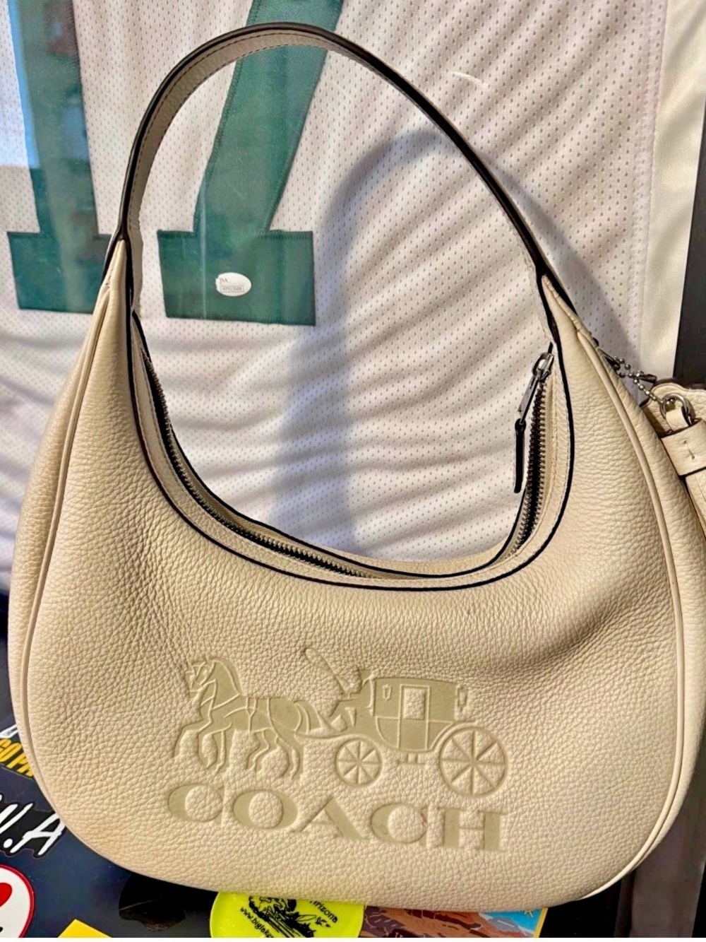 Coach 2024 Carmen Pebbled Leather Shoulder Hobo (CR151)